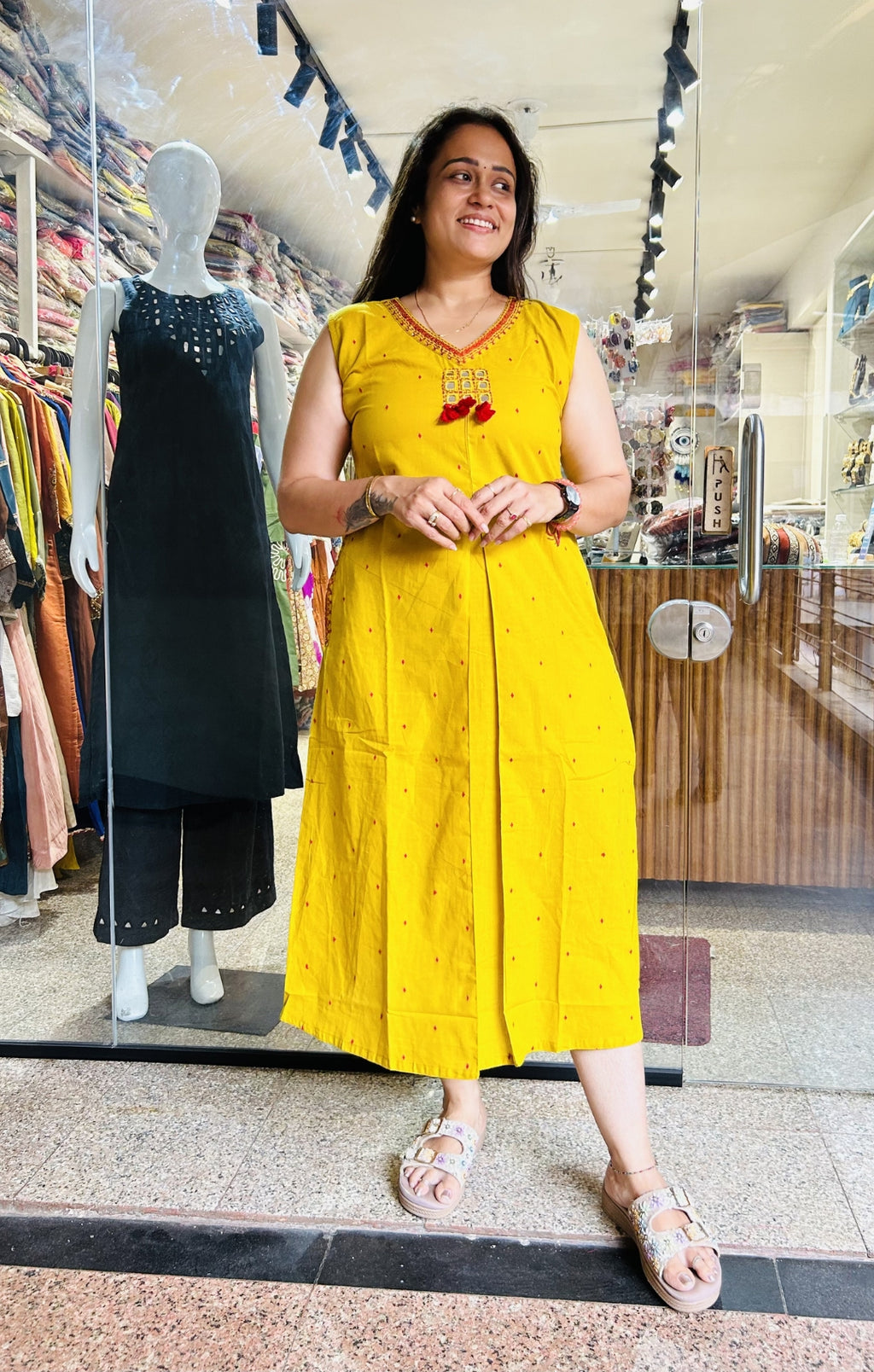 Jamdani cotton Frock