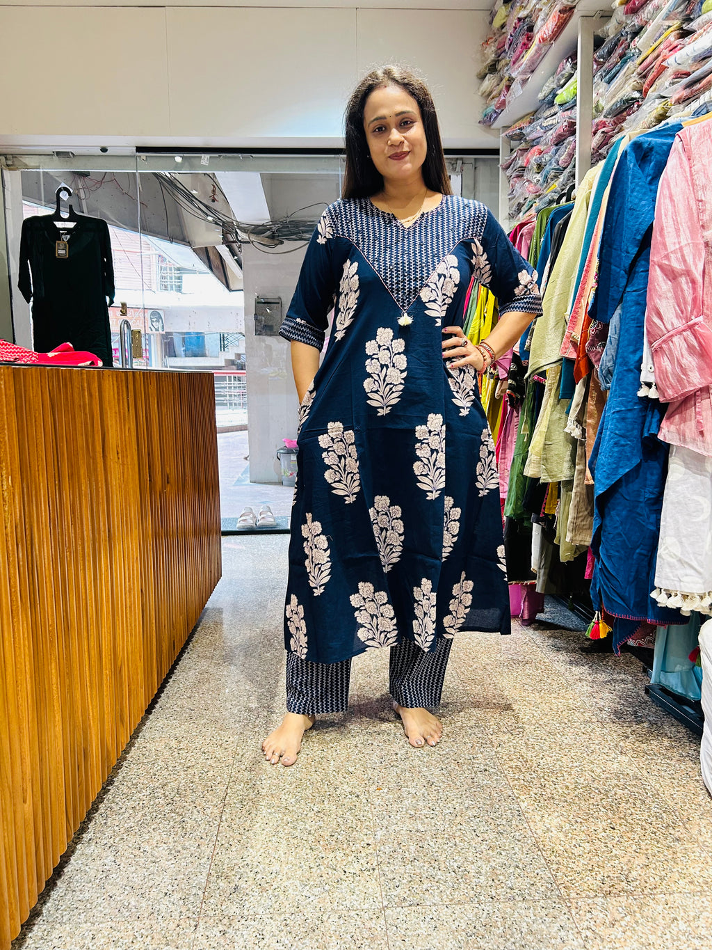 Soft daily wear Aline top with plazzo set