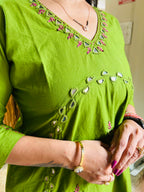 Parrot Aline Top with Plazzo Set