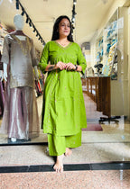 Parrot Aline Top with Plazzo Set