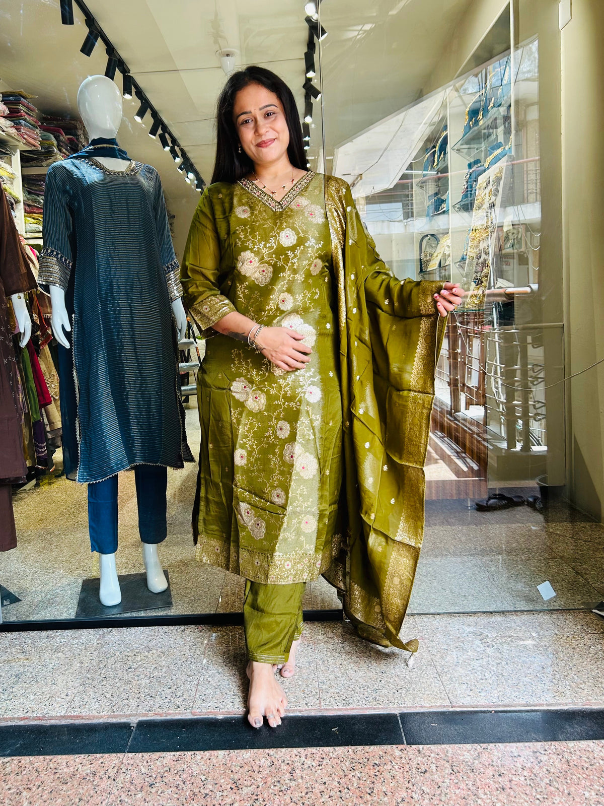 Beautiful mehendi suit
