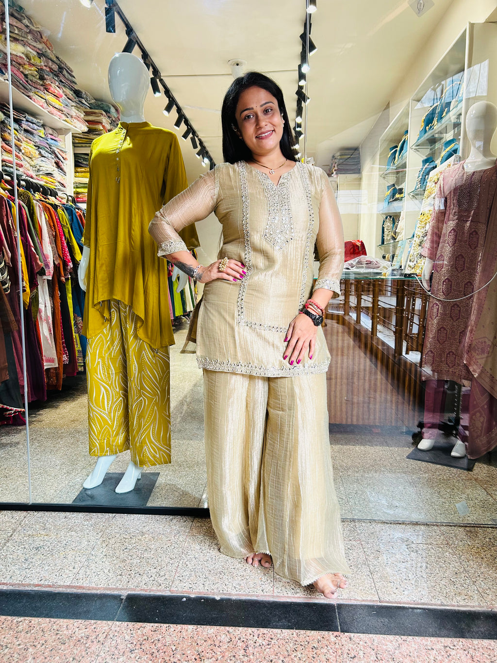 Golden Crush Tissue Co-ord Set
