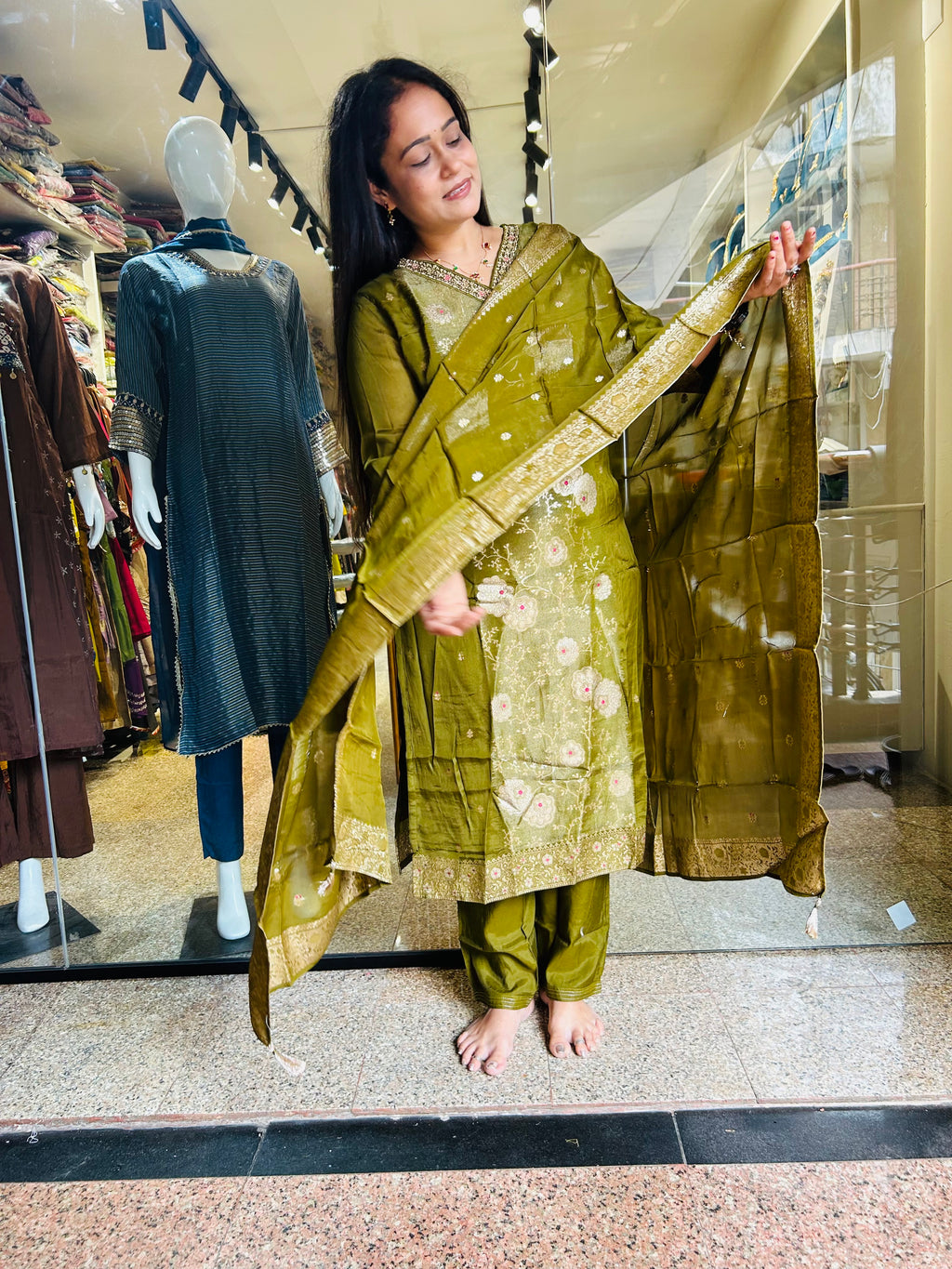 Beautiful mehendi suit