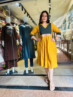 Cotton silk mirror frock