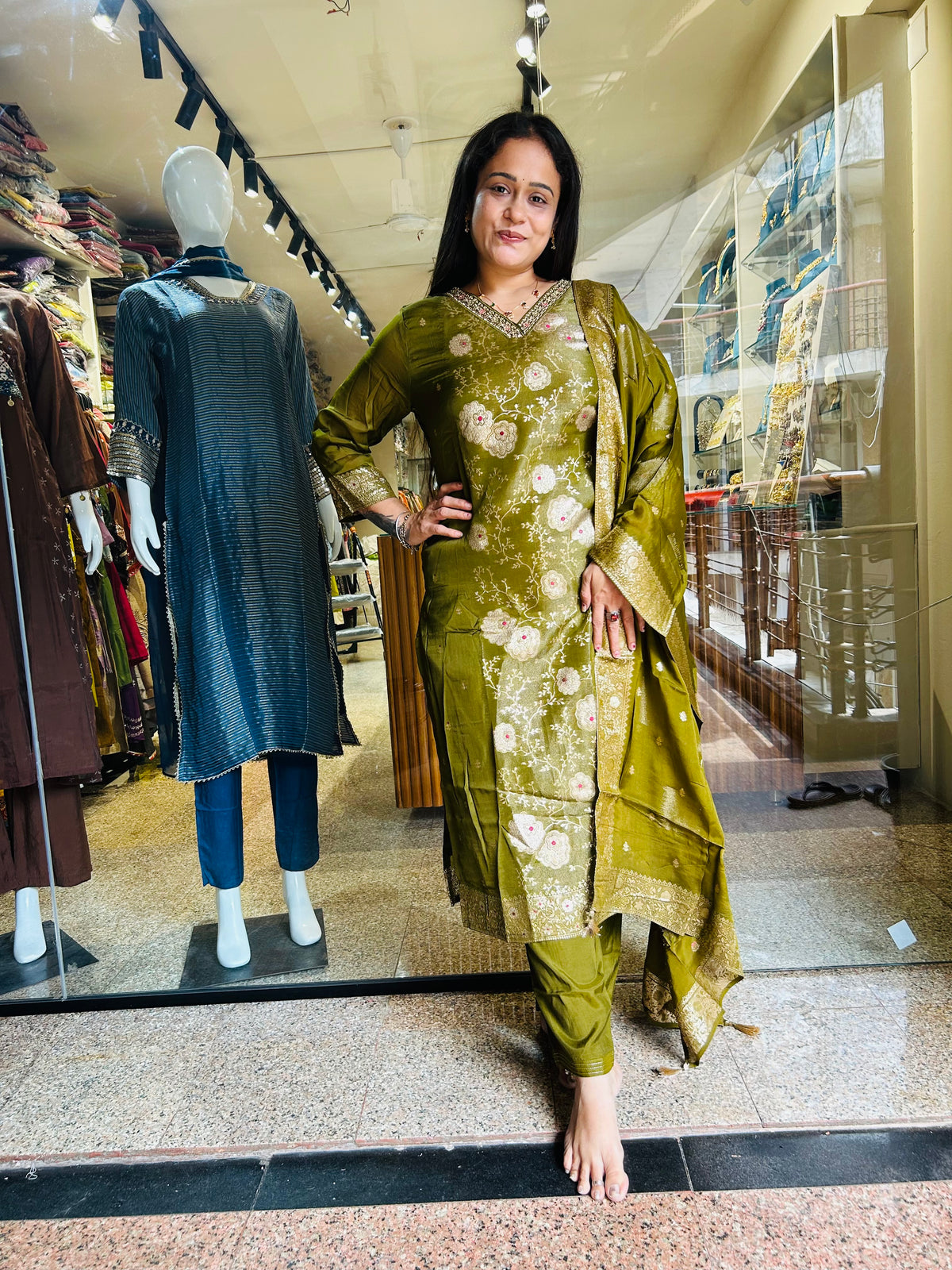 Beautiful mehendi suit