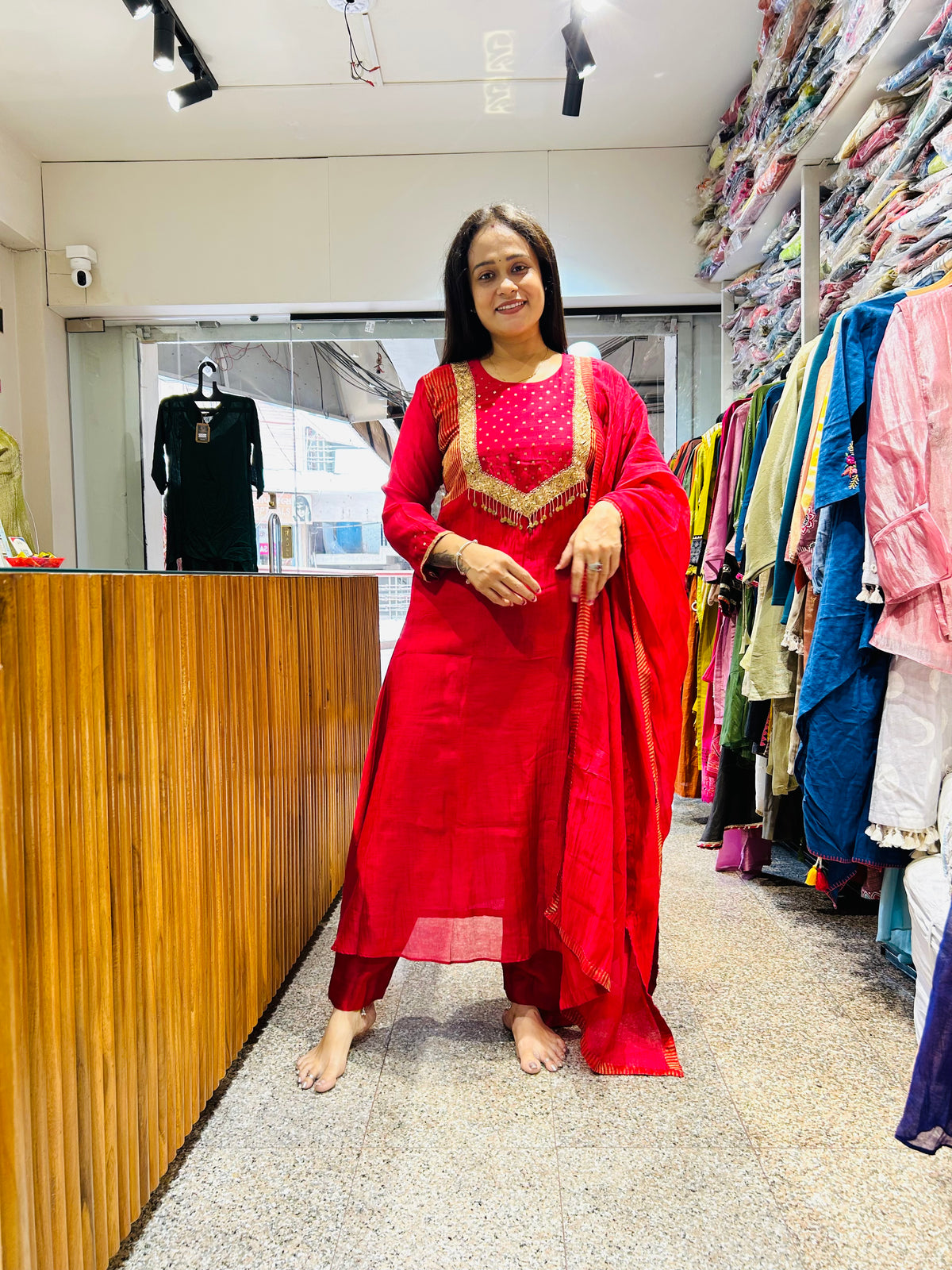 Kia Pure mal chanderi suit
