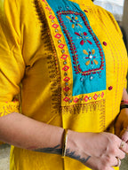 Bright Aline top with Plazzo Set