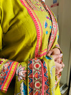 Straight Cut Top with Plazzo Suit