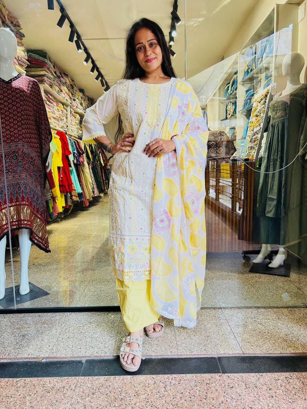 Straight Cut Lucknowi Suit