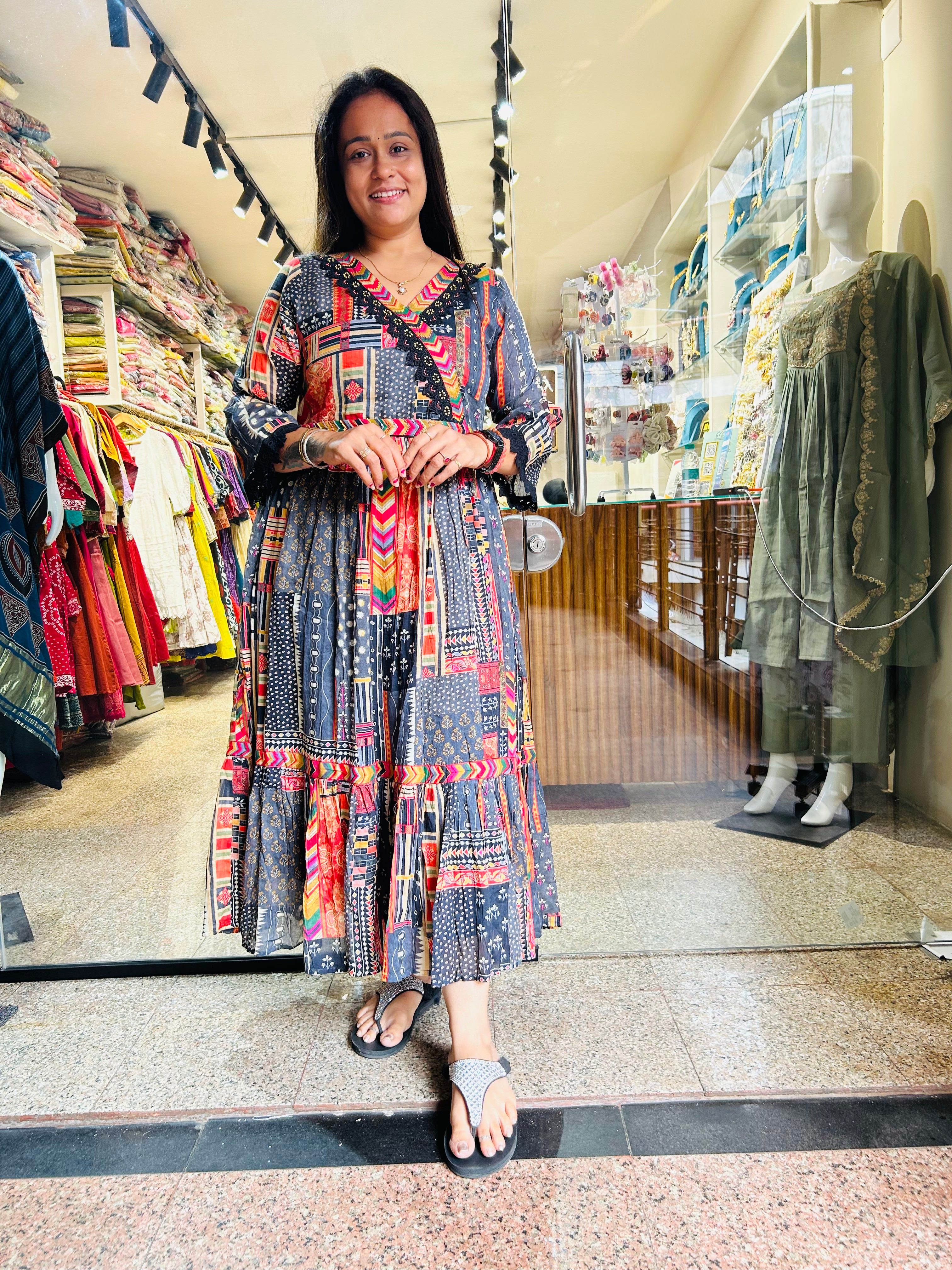 Black Flowers Midi