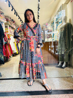Black Flowers Midi