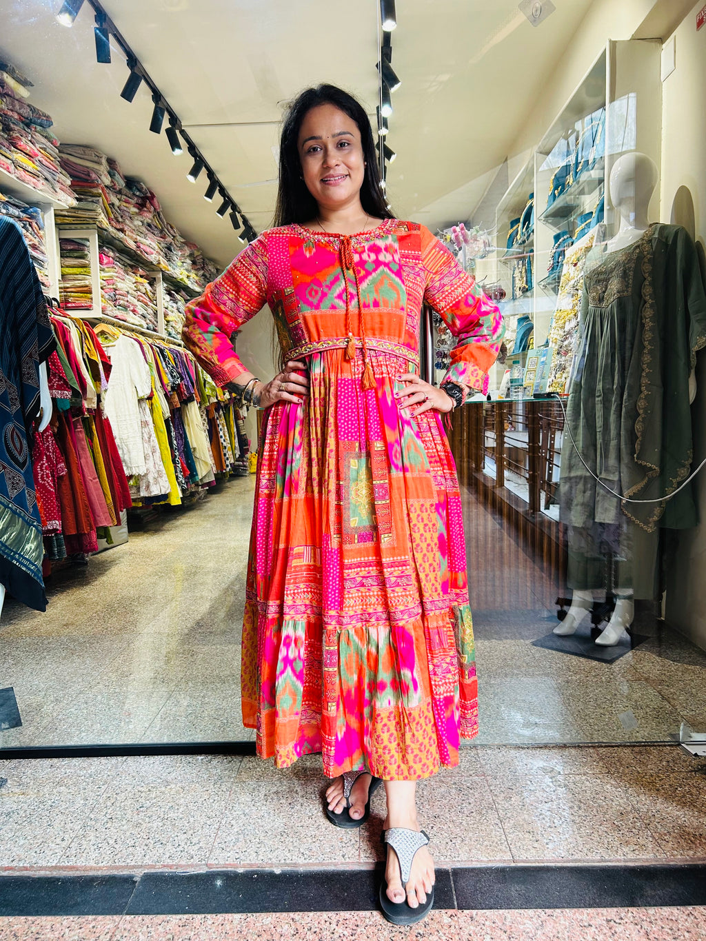 Orange Malti Frocks