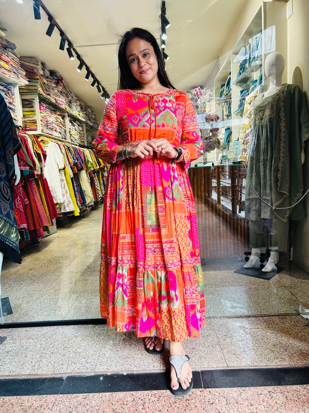 Orange Malti Frocks