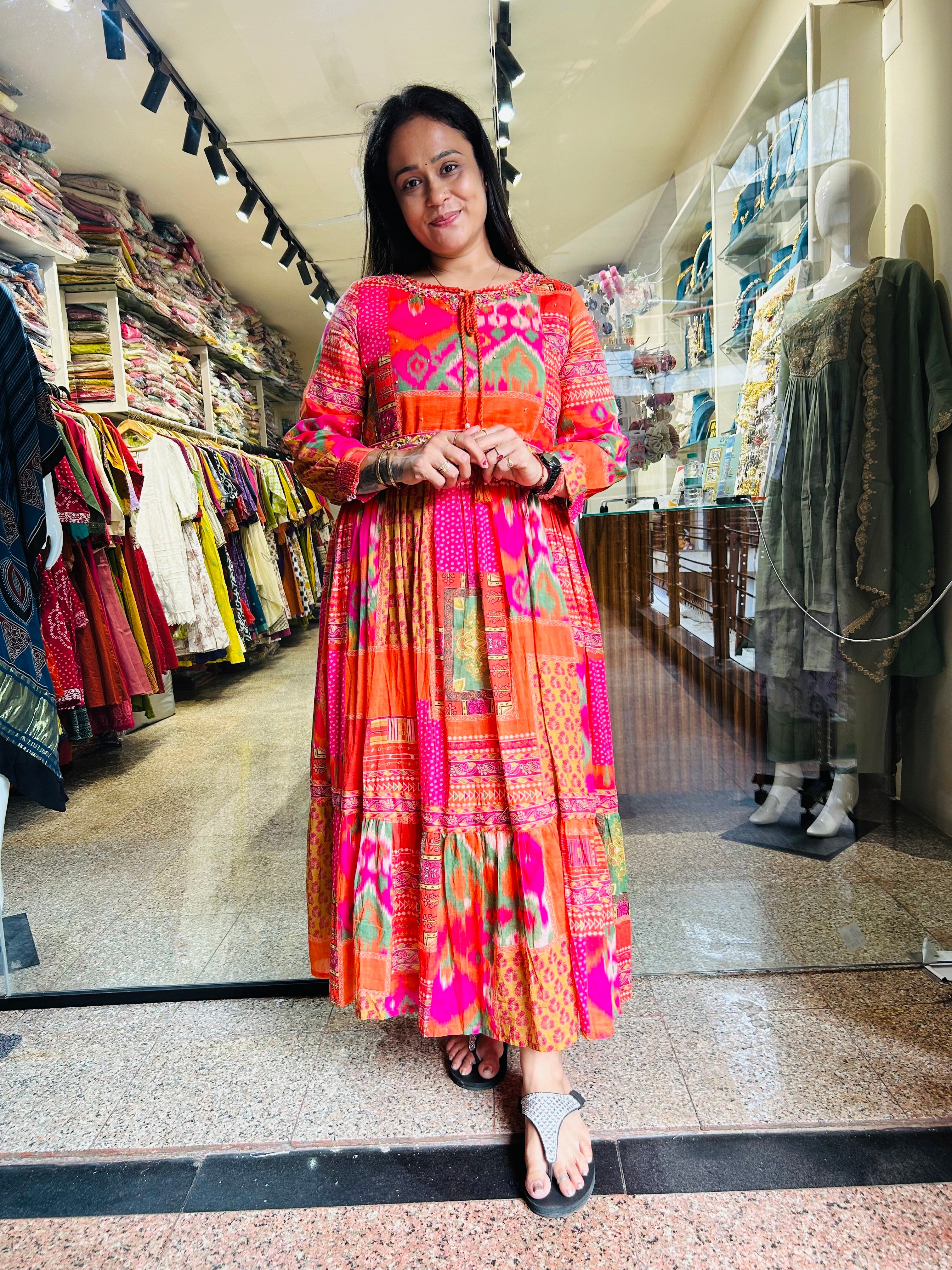 Orange Malti Frocks