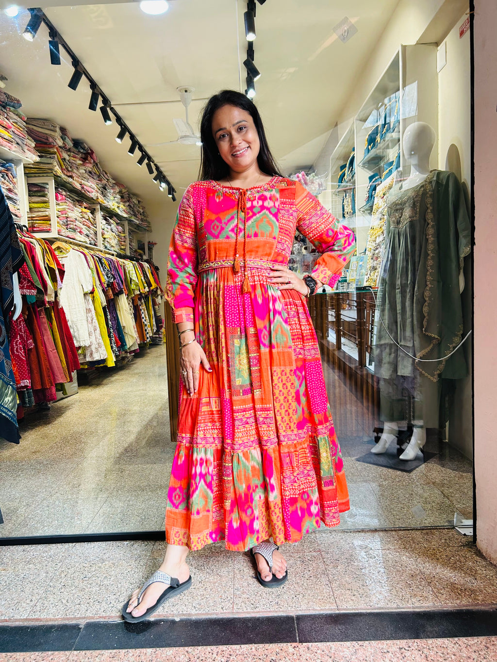 Orange Malti Frocks