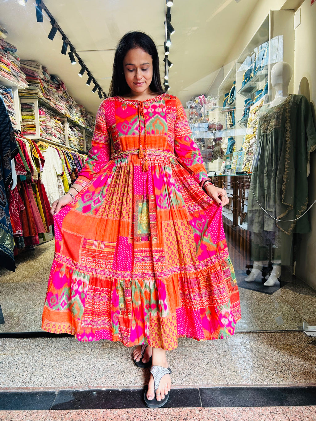 Orange Malti Frocks