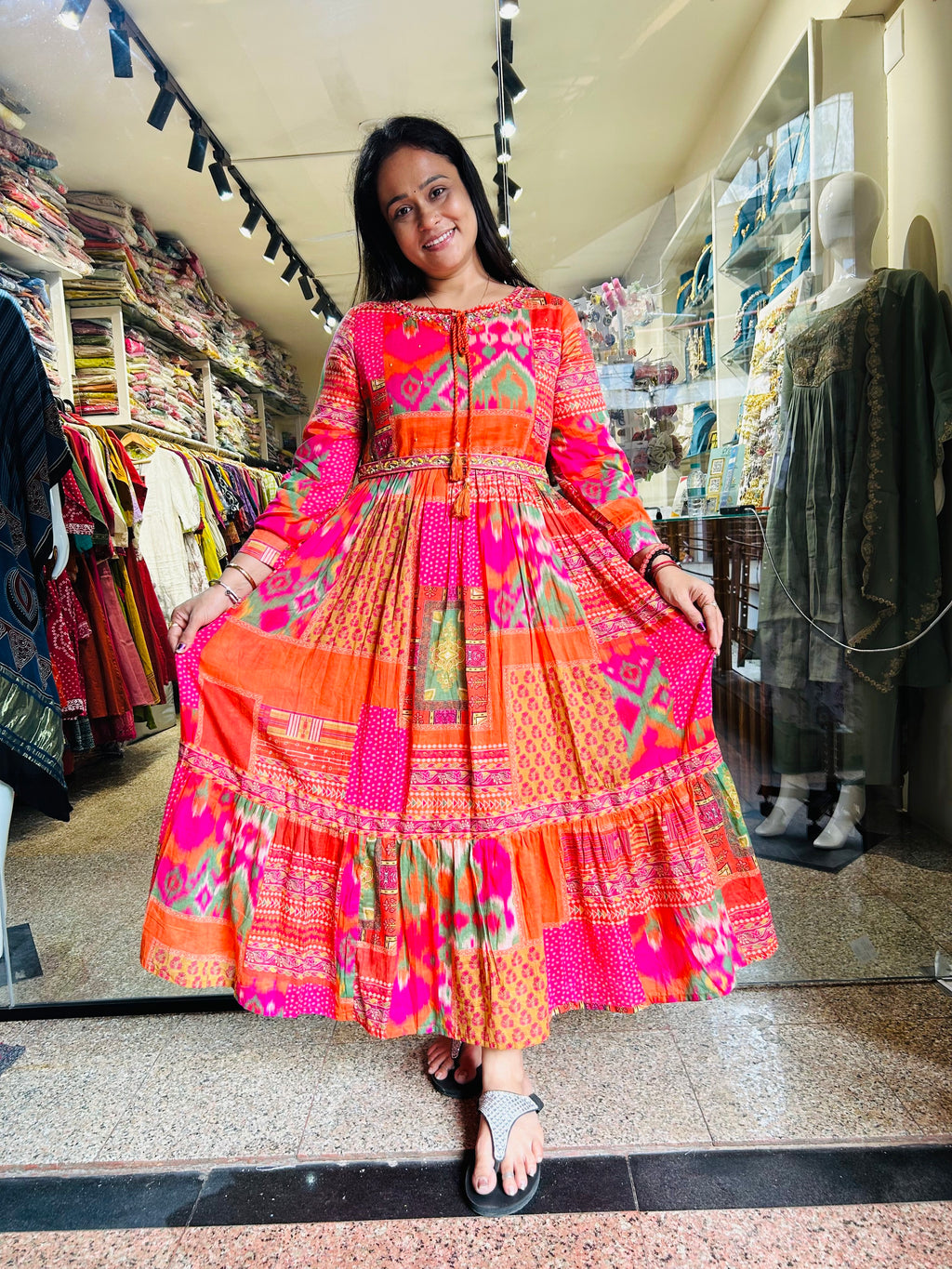 Orange Malti Frocks