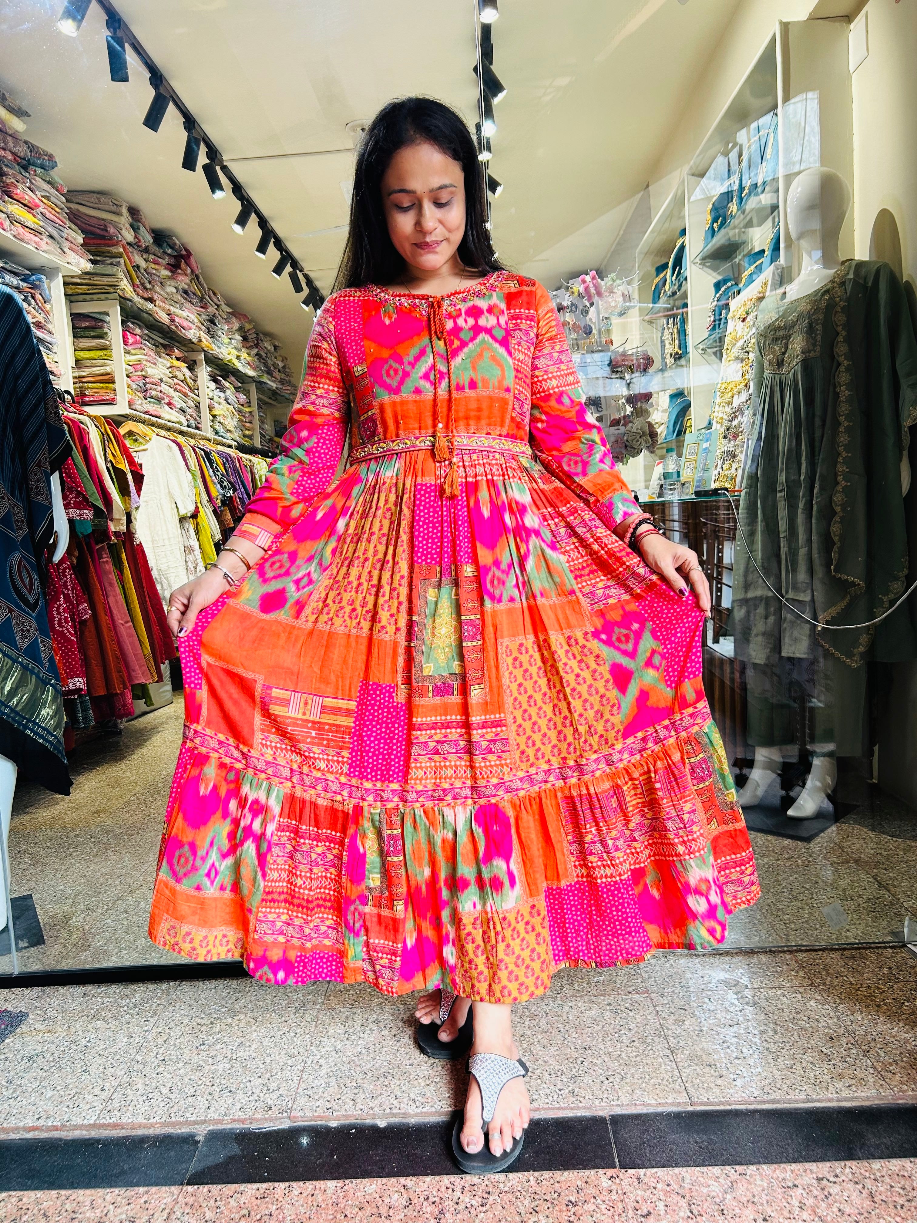 Orange Malti Frocks