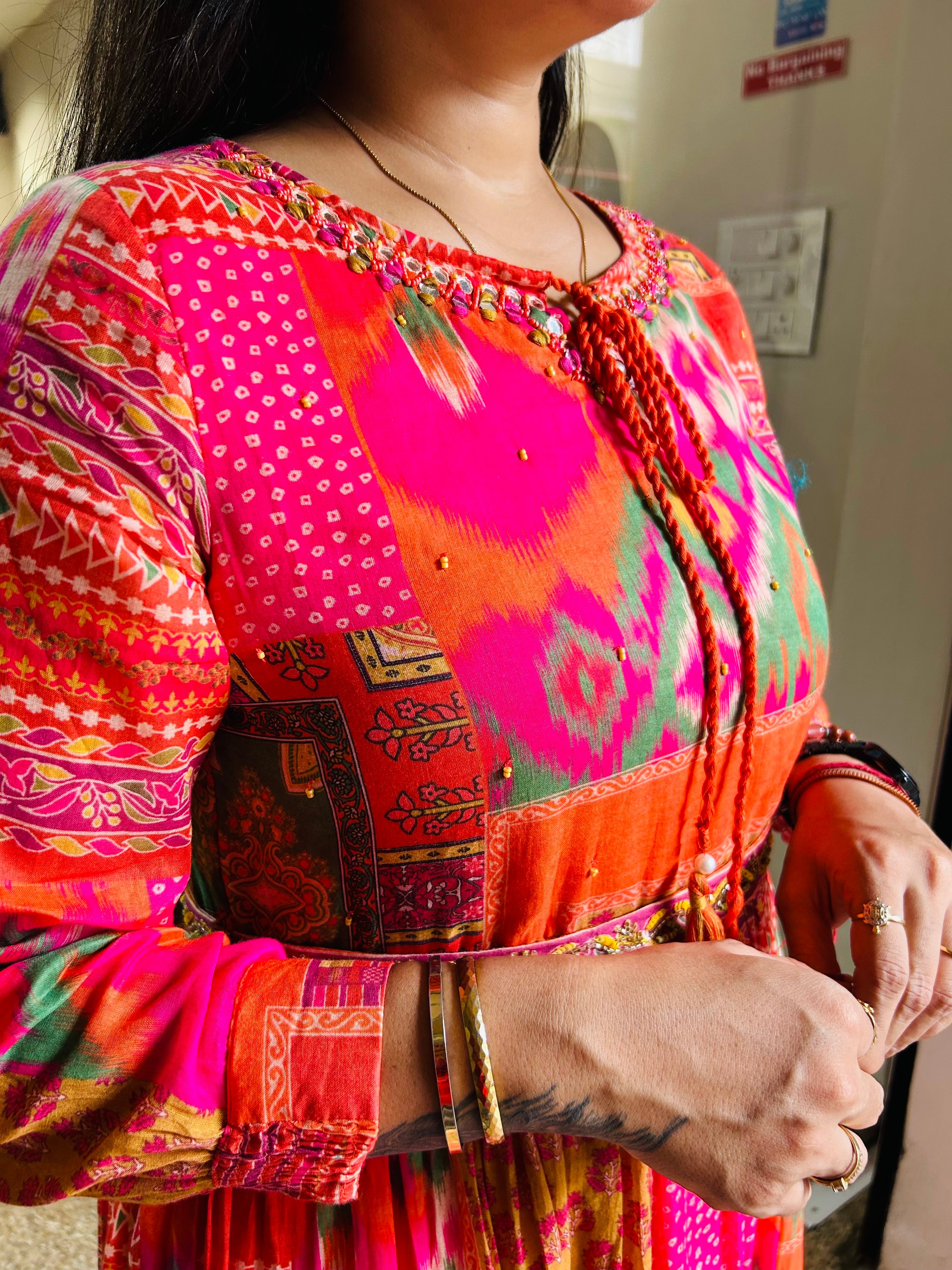 Orange Malti Frocks
