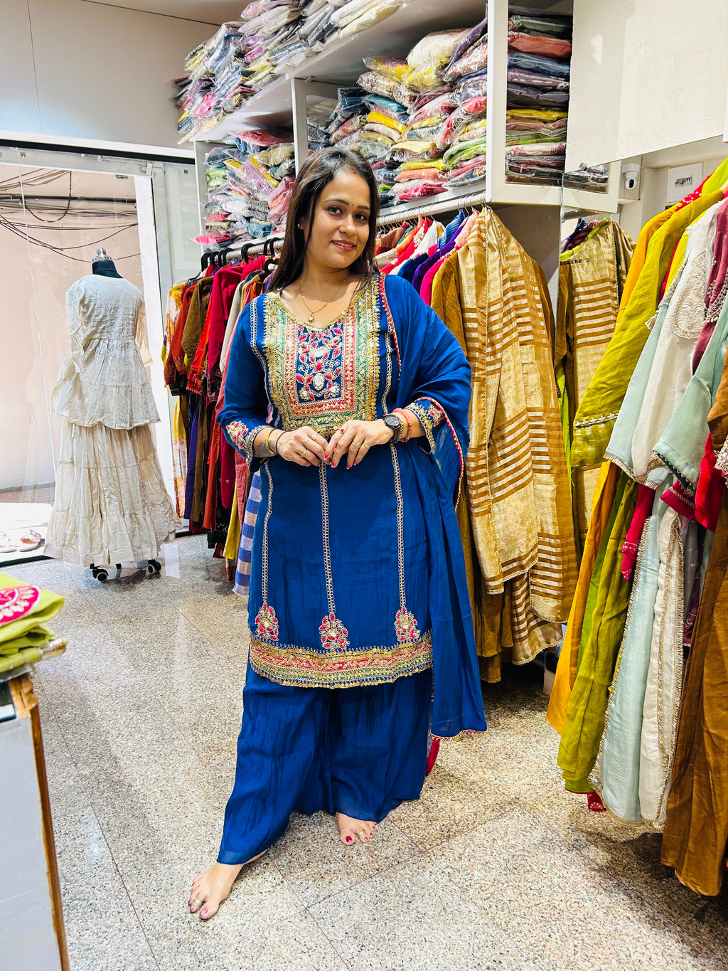 Rupal shah map Chanderi suit