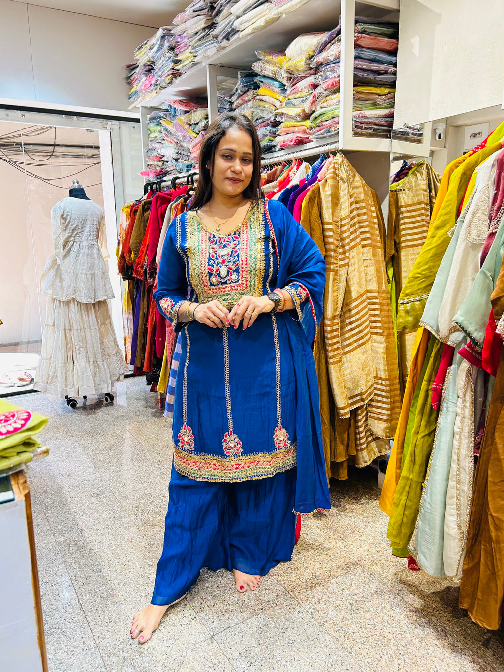 Rupal shah map Chanderi suit