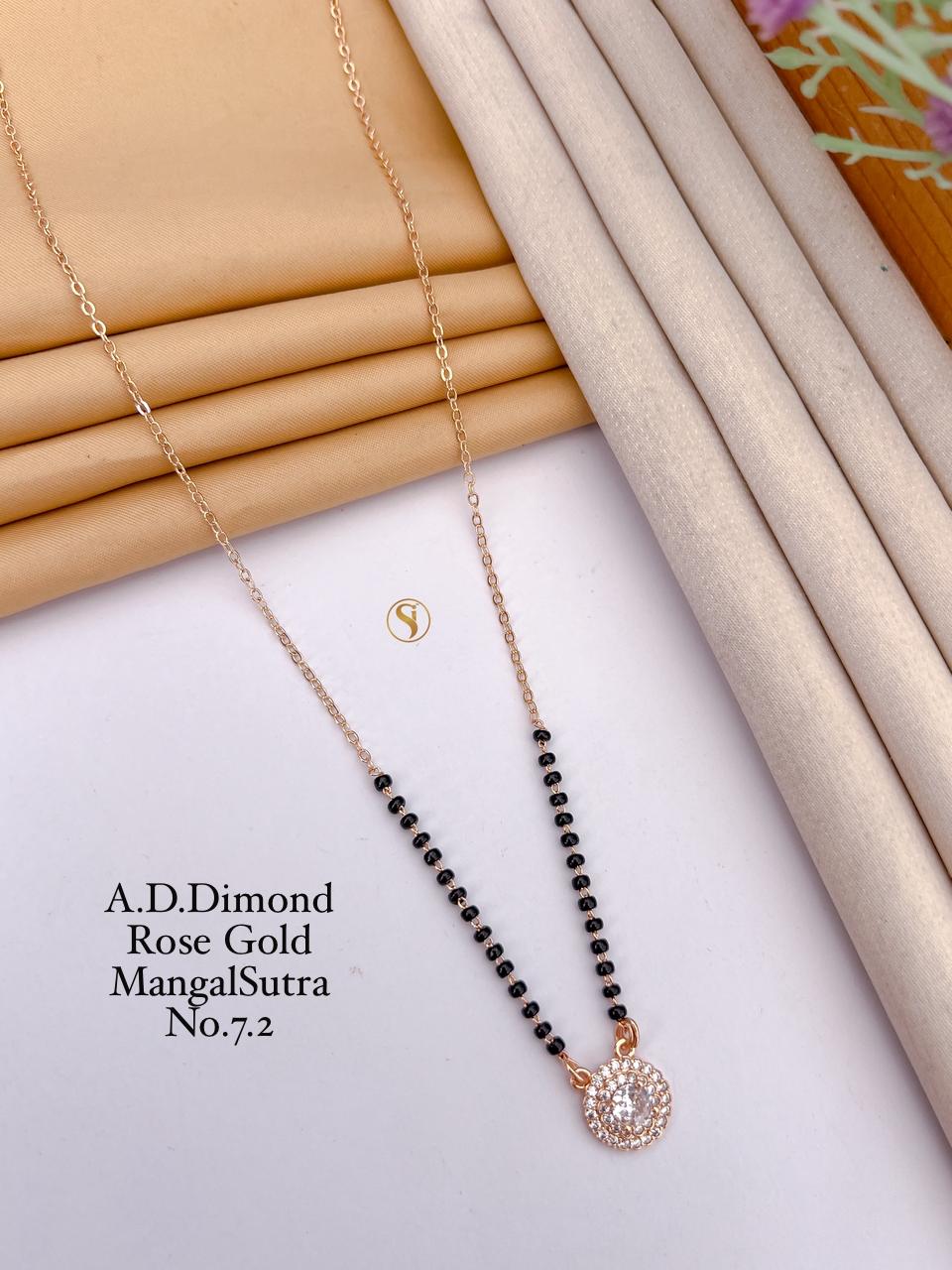 A.D.Diamond Rose Gold Mangalsutra