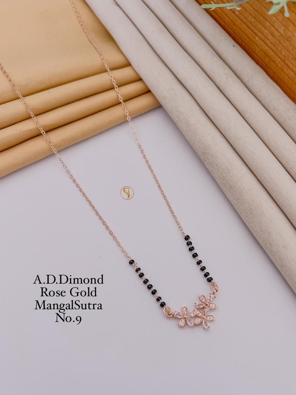 A.D.Diamond Rose Gold Mangalsutra