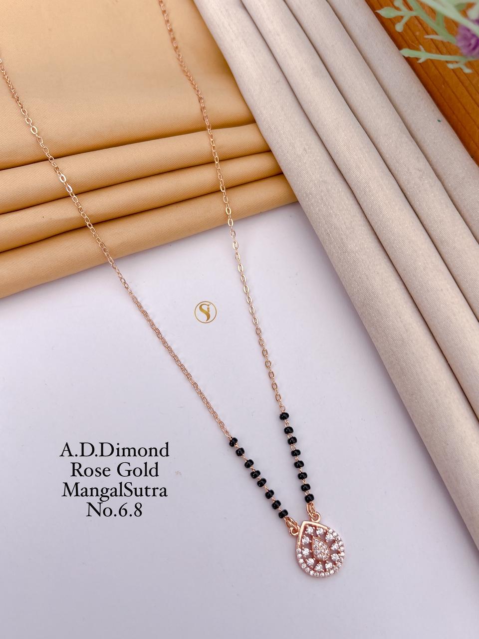 A.D.Diamond Rose Gold Mangalsutra