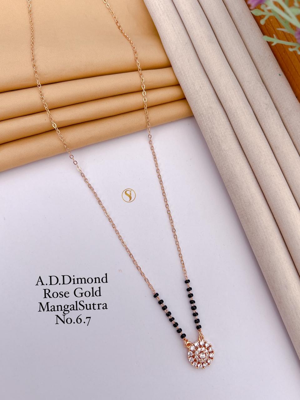 A.D.Diamond Rose Gold Mangalsutra