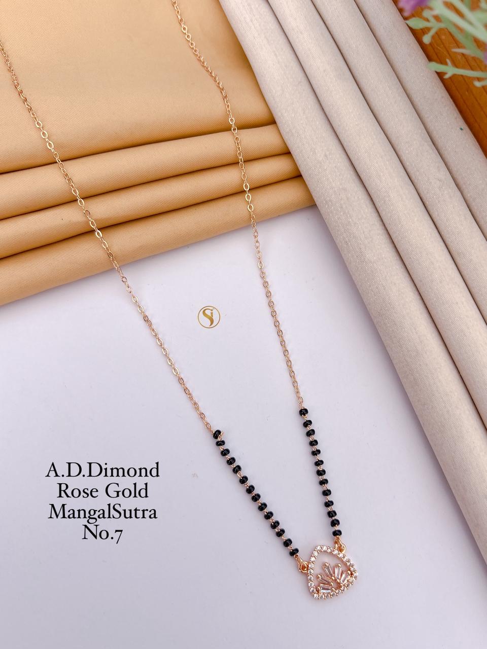 A.D.Diamond Rose Gold Mangalsutra