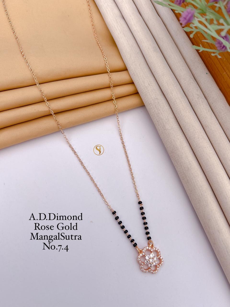 A.D.Diamond Rose Gold Mangalsutra