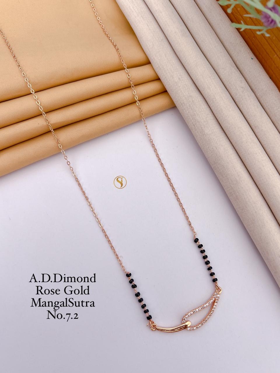 A.D.Diamond Rose Gold Mangalsutra