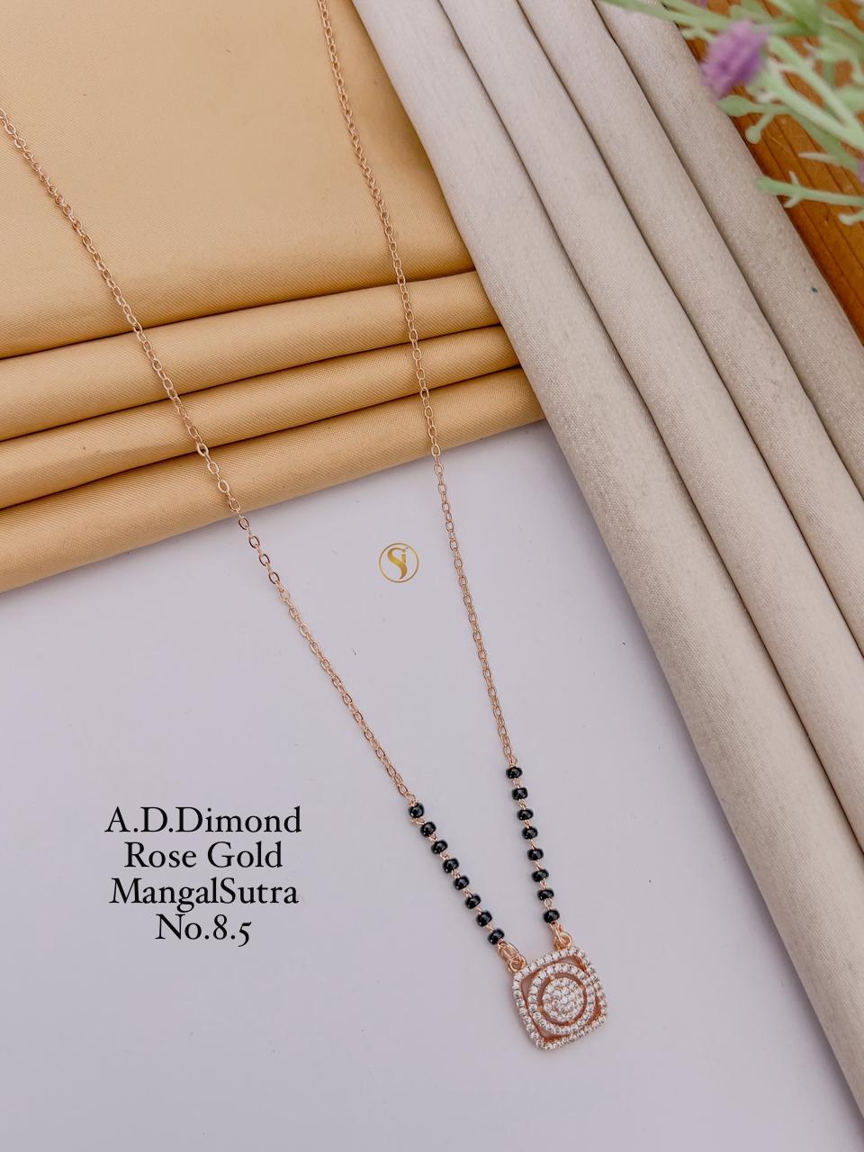 A.D.Diamond Rose Gold Mangalsutra