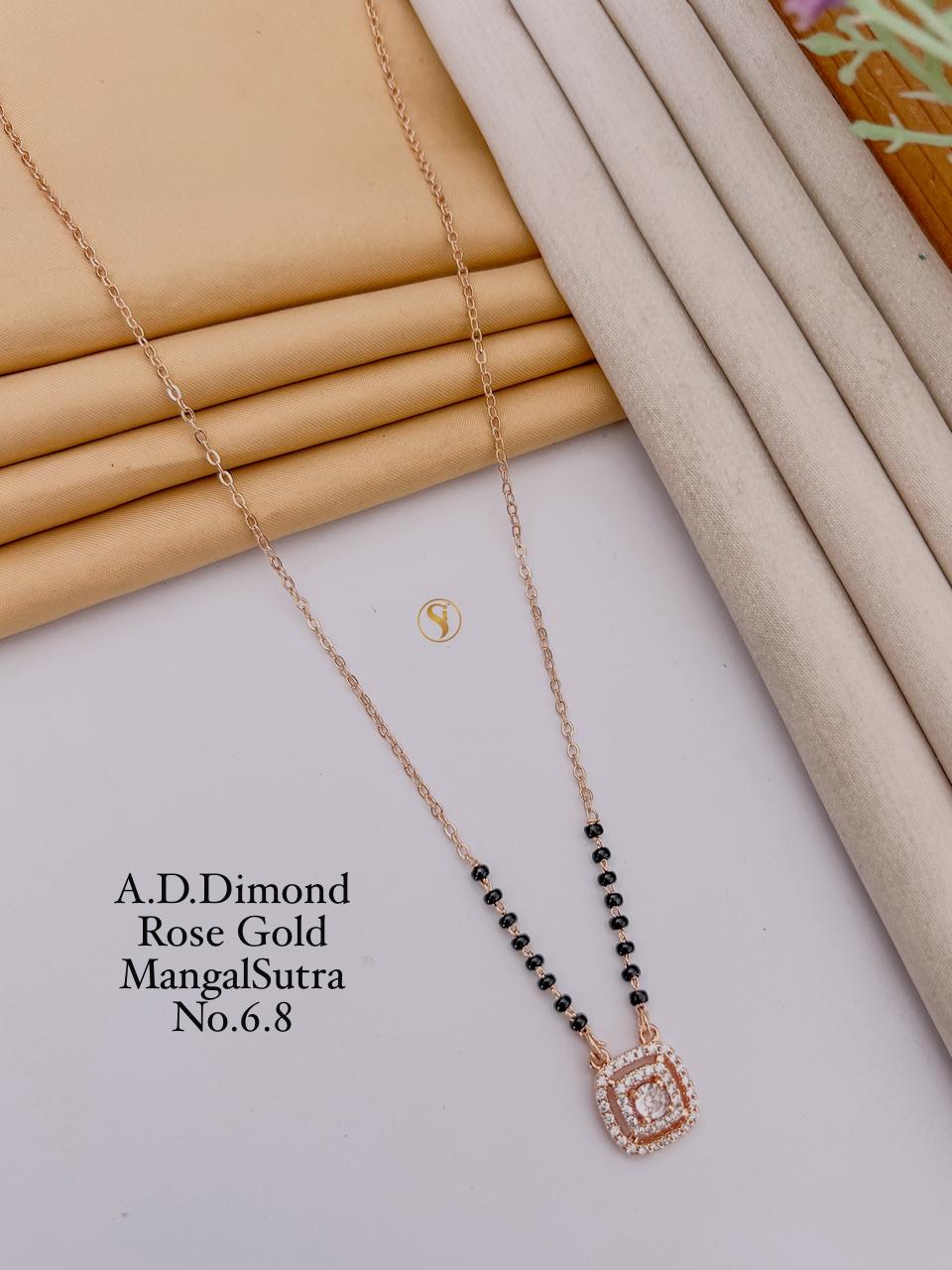 A.D.Diamond Rose Gold Mangalsutra
