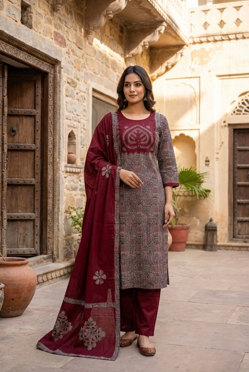 Ajrak Aplic Suit