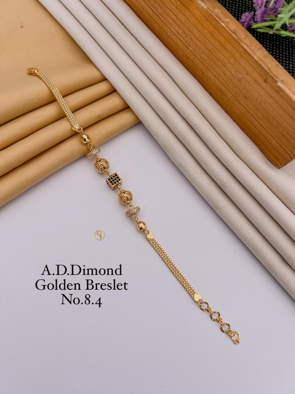 A.D.Diamond Golden Bracelet