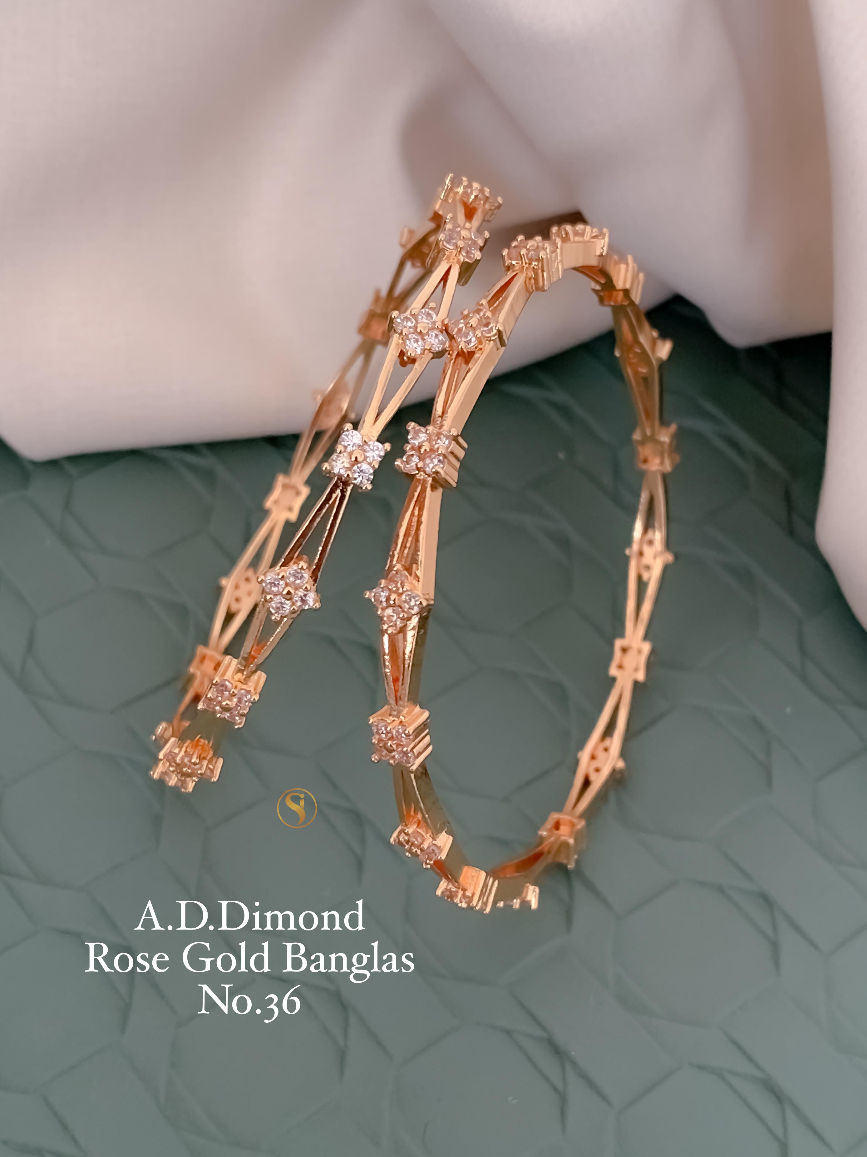 A.D.Diamond Rose Gold Bangle