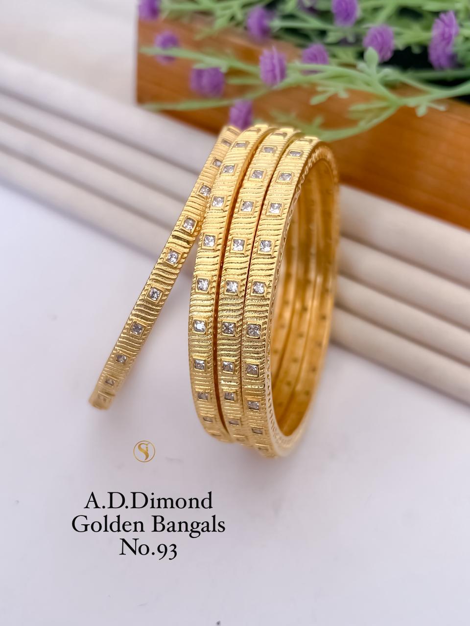 A.D. Diamond Golden Bangles