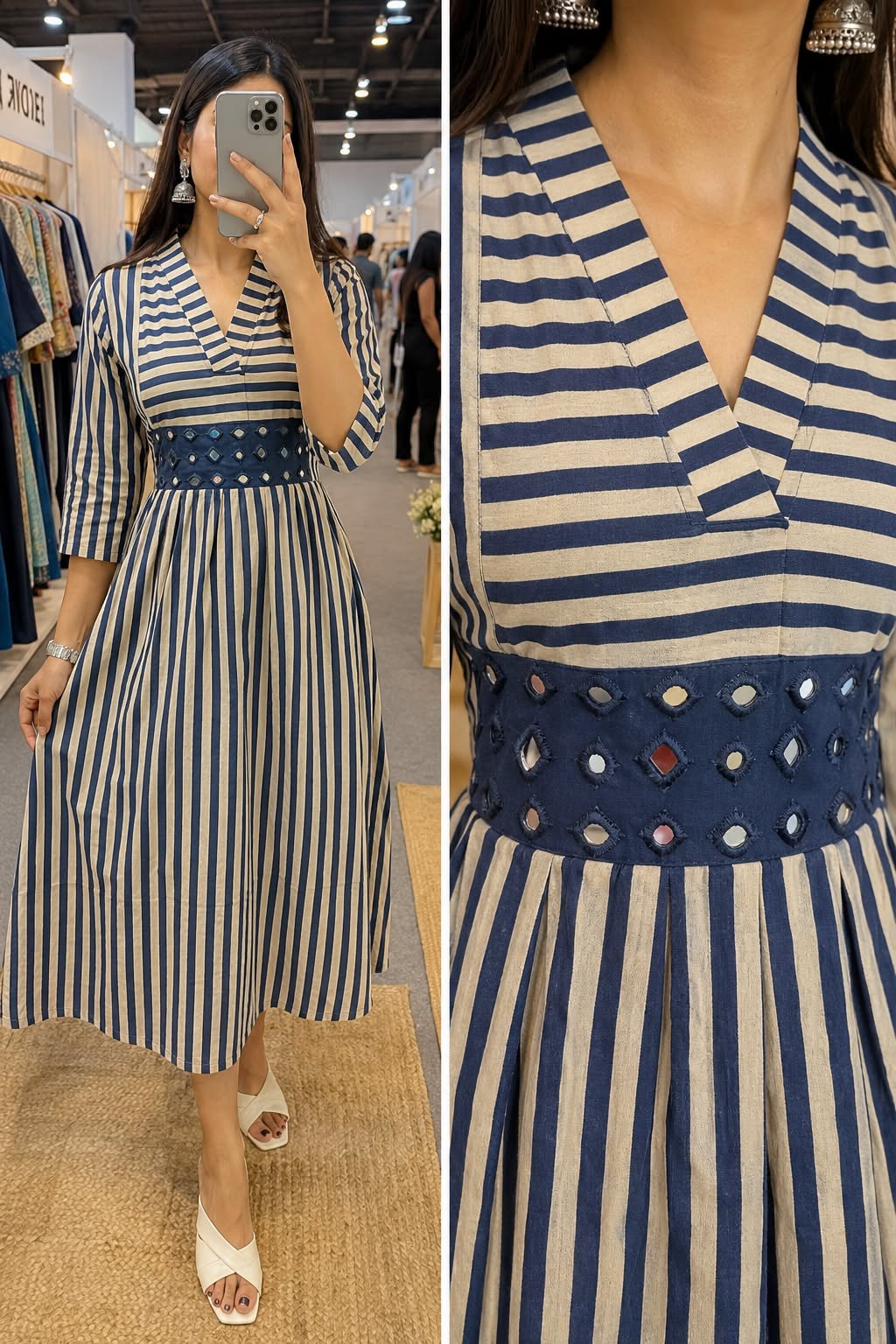 Strip Mirror Frock