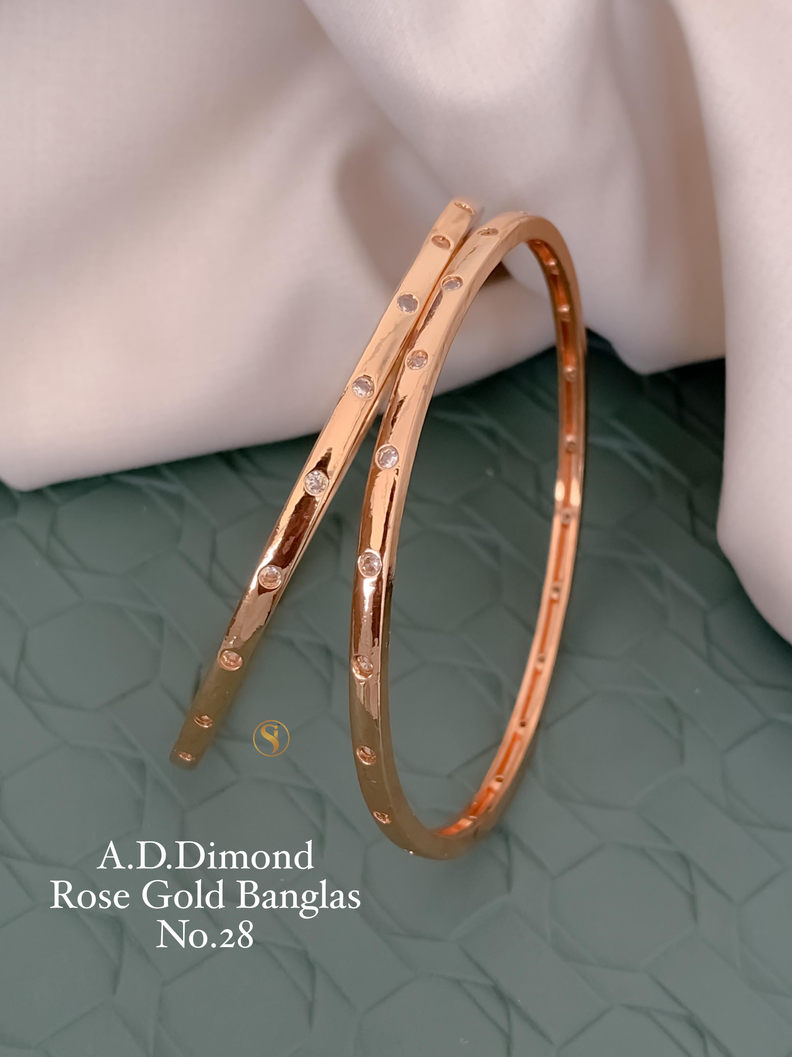 A.D.Diamond Rose Gold Bangle