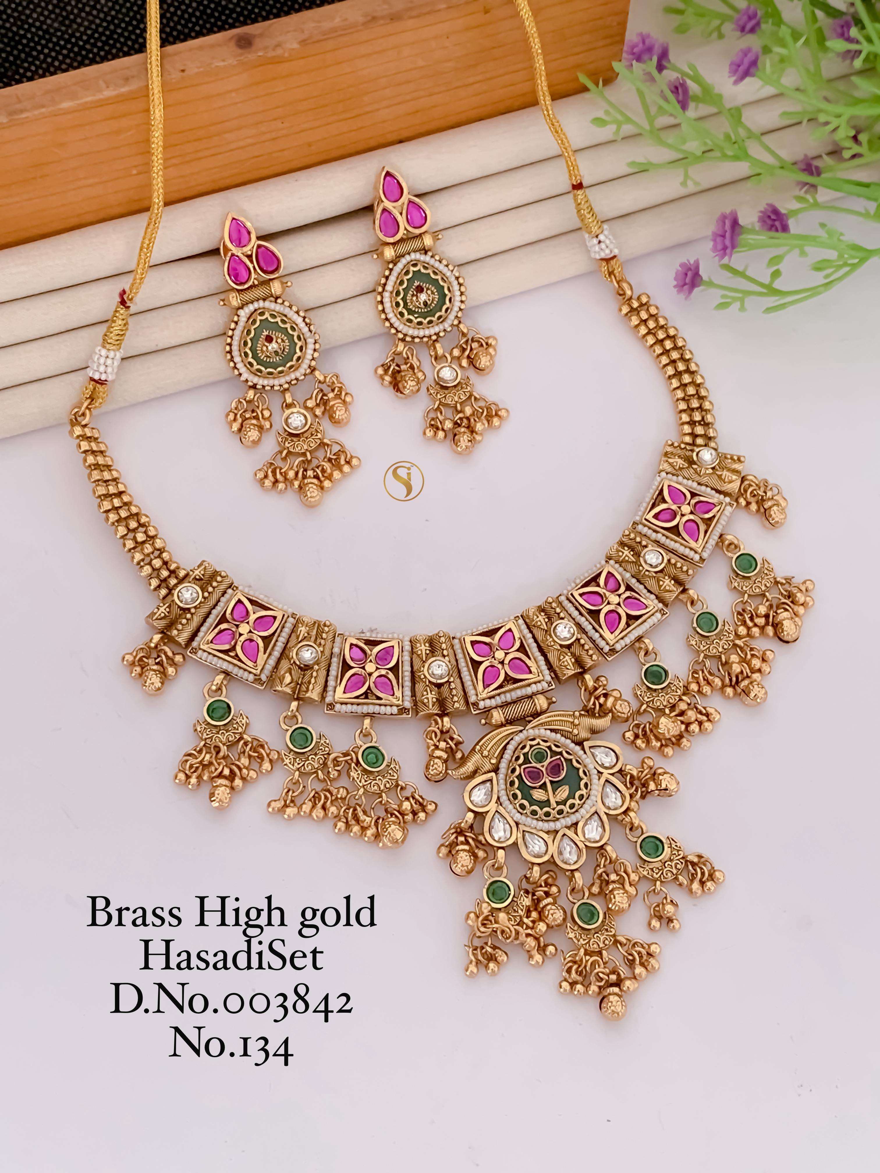 Brass High Gold Heritage Hasadi Set